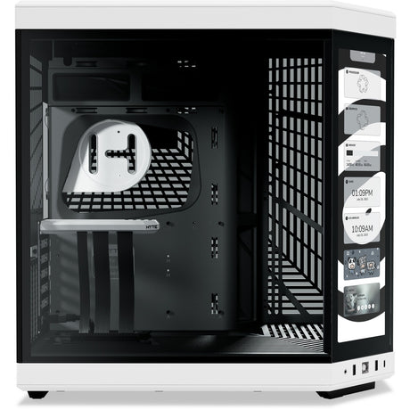 Custodia midi tower Hyte Y70 touch infinite (bianco nero | 2x USB-A | 1x USB-C | vetro temperato)