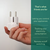 Spina smart plug Frient mini 2 tipo e (francese) (bianca, zigbee 3.0)