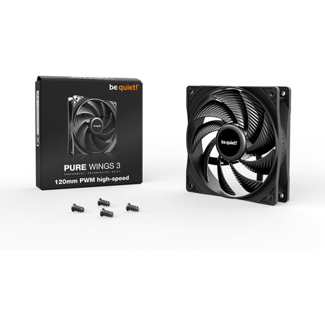 Silenzio! ventola del case ad alta velocità pure Wings 3 pwm (nera, 120 x 120 x 25 mm)