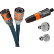 Gardena tubo tessile liano xtreme 20 m set (grigio scuro arancione)