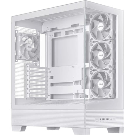 Custodia midi tower Asus a31 plus (bianco | 2x USB-A | 2x USB-C | vetro temperato)