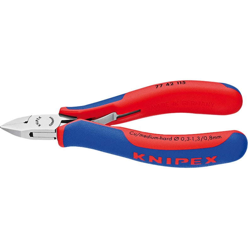 Knipex Tronchese laterale per elettronica 7742115 pinza per elettronica (rosso blu)