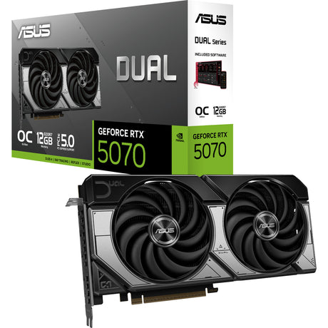 Scheda grafica Asus Dual GeForce RTX 5070 OC (DLSS 4, 3x Display Port, 1x HDMI 2.1)