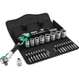 Set di attrezzi per cricchetto Wera 8100 sb 9 zyklop speed (nero verde, 29 pezzi, cricchetto rapido con testa girevole)