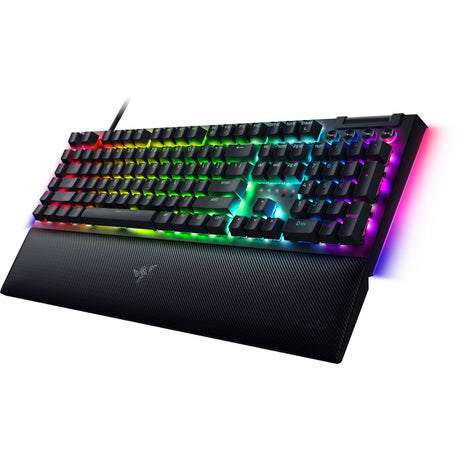 Razer blackwidow v4, tastiera da gioco (nera, layout us, gialla, led rgb, doubleshot abs)