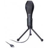 Delock Microfono a condensatore USB (nero, con supporto da tavolo)