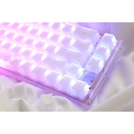 Tastiera meccanica Ducky One 3 sf aura white rgb (bianca, layout us (qwerty), cherry mx brown, 65%, abs double shot, hot swap)