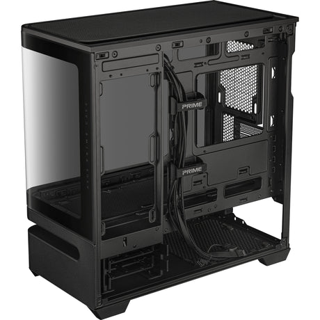 Custodia Midi Tower Asus Prime Ap202 (nero | 2x USB-A | 1x USB-C | RGB | vetro temperato)
