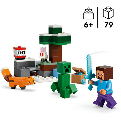 Lego Minecraft, kit di costruzione del videogioco Taiga Adventure di Steve per bambini - 21583