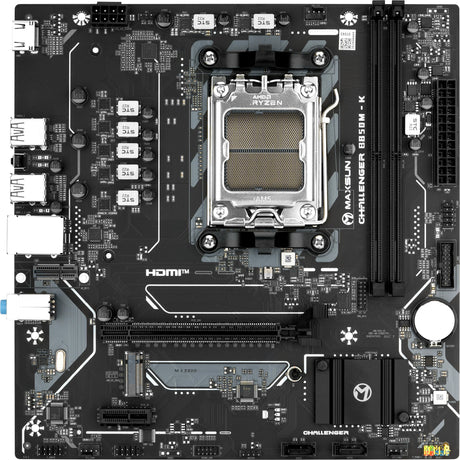 Scheda madre Maxsun MS-Challenger B850M-K Socket AM5 (nero, RAID, GB-LAN, audio, µATX)