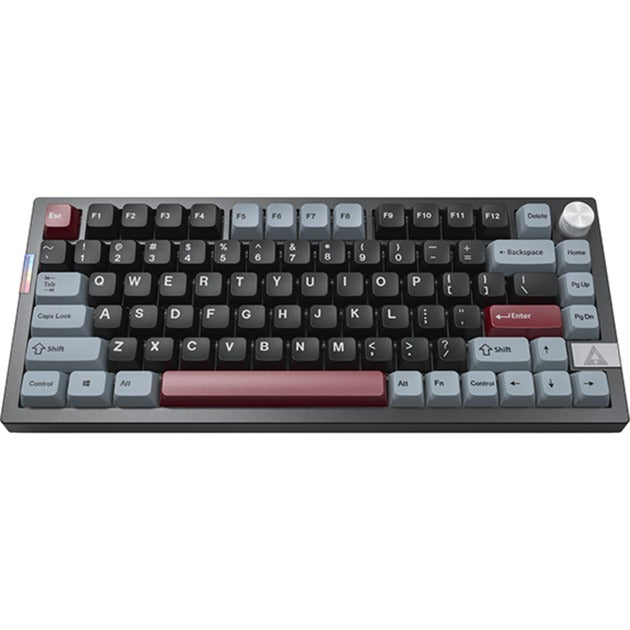 Tastiera meccanica Montech mkey pro dark rgb (nera, layout us (qwerty), gateron g pro marrone, 75%, hot-swapable, rgb, double-shot pbt, usb-c | 2.4 ghz | bluetooth 5.2)
