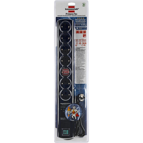 Brennerstuhl primera-tec 19.500 a ciabatta automatica con protezione da sovratensione nero 2m h05vv-f 3g1,5