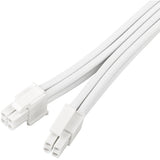 Silverstone sst-pp07e-eps8w-v2, cavo prolunga eps 12v 8pin (4+4) (bianco, 30 centimetri)