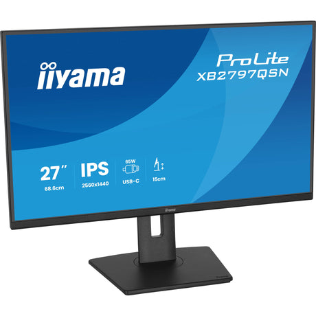 Monitor Iiyama prolite xb2797qsn-b1 27 (nero, 75 Hz, HDMI, porta display, USB-C, LAN, audio)