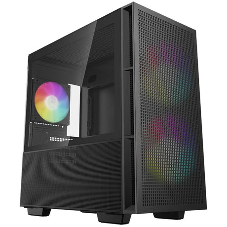 Custodia mini tower Deepcool ch360 (nera | 1x USB-A | 1x USB-C | RGB | vetro temperato)