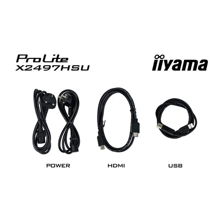 Monitor Iiyama prolite x2497hsu-b1 23,8 (nero, HDMI, porta display, 2x USB-A, 2x USB-C)