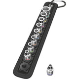 Cintura Wera a 1 set di chiavi a bussola zyklop (nero, 10 pezzi, con funzione di tenuta, con 1 4 -drive)