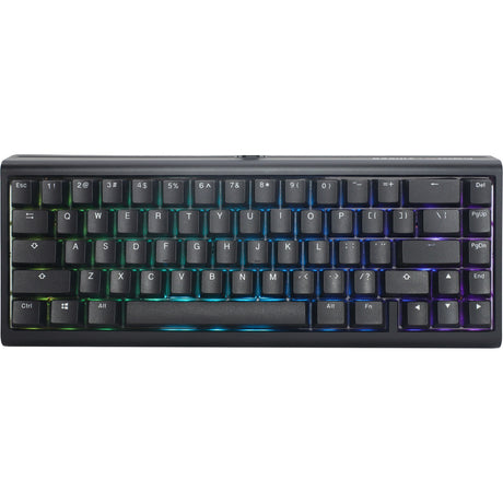 Ducky projectd tinker 65 con qmk tramite tastiera meccanica rgb (nera, layout us (qwerty), rosso ciliegia mx, 65%, led rgb, pbt double-shot, hot-swap, montaggio con guarnizione)