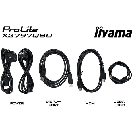 Monitor Iiyama prolite x2797qsu-b1 27 (nero (opaco), HDMI, porta display, 2x USB-A, 2x USB-C)