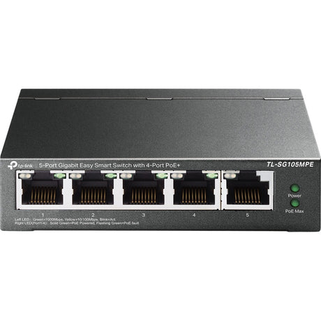 Tp-Link TL-SG105MPE Easy Smart Switch Gigabit a 5 porte con PoE+ a 4 porte (PoE da 120 W con 30 W per porta)