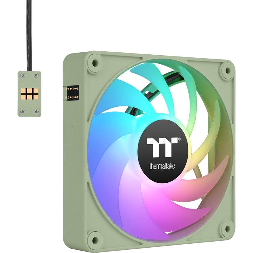 Thermaltake ct120 ex argb sync ventola di raffreddamento per PC verde matcha (pacchetto da 3 ventole) ventole per case (verde chiaro, 3 pezzi, 120 x 120 x 25 mm, pwm)