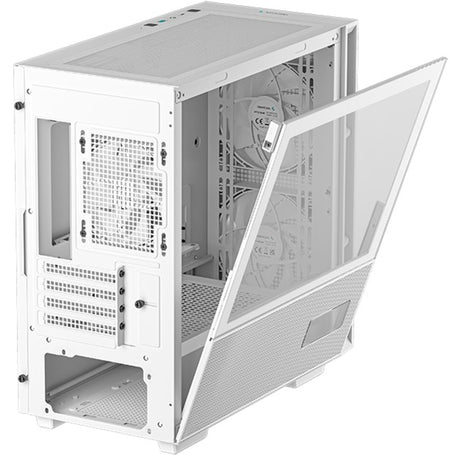 Custodia mini tower digitale Deepcool ch360 (bianco | 1x USB-A | 1x USB-C | RGB | vetro temperato)
