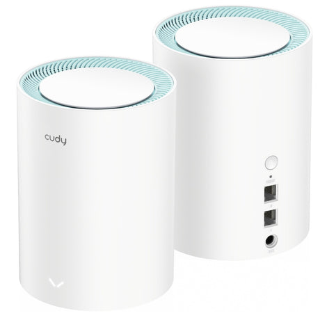 Router mesh Cudy ac1200 gigabit mesh wi-fi (confezione da 2) (bianco)