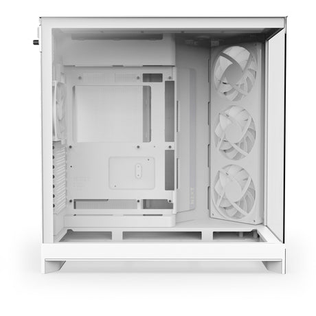 Custodia midi tower Nzxt h9 flow rgb (bianco (opaco) | 2x usb-a | 1x usb-c | rgb | vetro temperato)