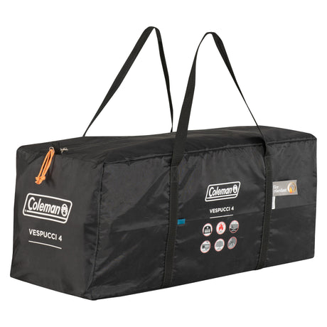 Tenda Coleman Vespucci 4 - tenda tunnel 4 persone - protezione solare UV Guard SPF50 - ventilazione - pavimento integrato - grigio blu