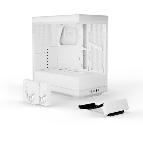 Custodia midi tower Hyte Y40 (bianco | 2x USB-A | 1x USB-C | vetro temperato)