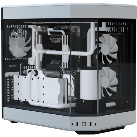 Custodia midi tower Hyte Y60 (bianco nero | 3x USB-A | vetro temperato)