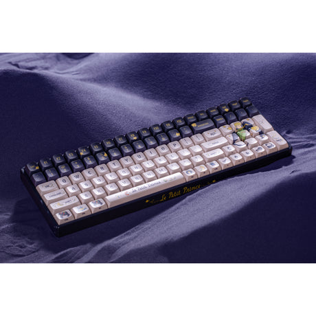 Tastiera da gioco meccanica Iqunix F97 Starry Tryst RGB (blu scuro, layout USA (QWERTY), rosa silenziosa Iqunix, 96%, LED RGB, sostituibile a caldo, PBT, 2,4 GHz | Bluetooth 5.1 | USB-C)