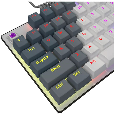 Tastiera da gioco meccanica Lorgar azar 514tkl rgb (bianca, layout us (qwerty), logar dream, 80% (tkl), rgb)
