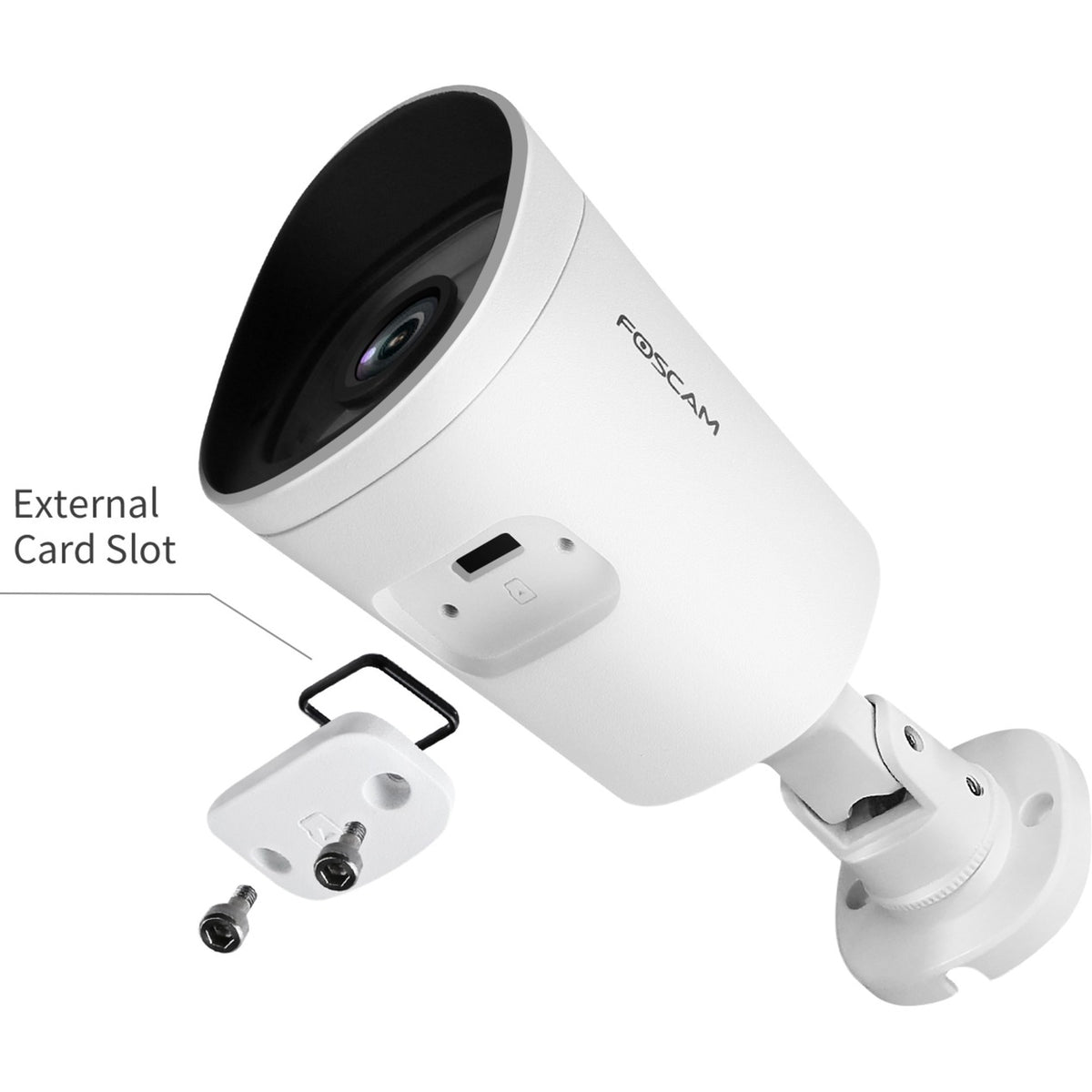 Telecamera esterna WiFi Foscam G4P Super HD (bianco, 4 MP, 2K, WLAN)