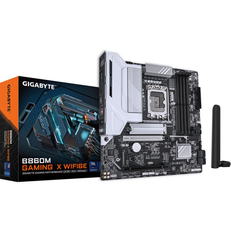 Scheda madre Gigabyte B860M Gaming x WiFi 6E Socket 1851 (RAID, LAN da 2,5 GB, WiFi 6E, BT, audio, µATX)