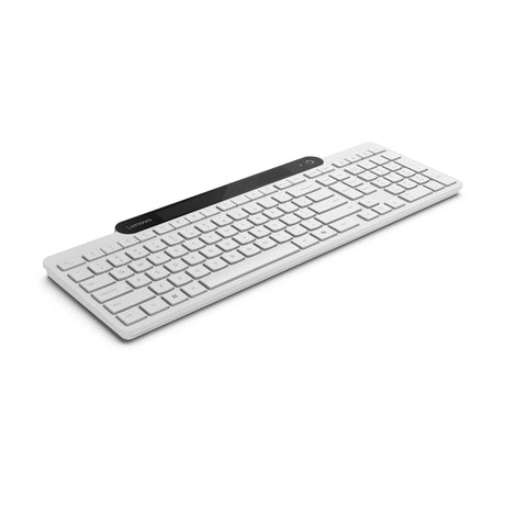 Tastiera Bluetooth Lenovo 800 con ricarica automatica (bianca, layout USA (QWERTY), stantuffo, 100%, interruttore a stantuffo, Bluetooth 5.1, USB-C)