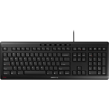 Tastiera Cherry stream (nera, layout eu (qwerty), tecnologia sx scissor, 100%)