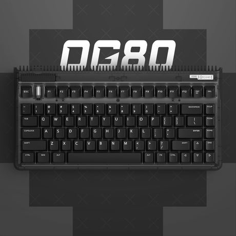 Tastiera meccanica wireless Iqunix og80 dark side (nera, layout us (qwerty), blu cherry mx, 80% (tkl), LED rgb, sostituibile a caldo, pbt, 2.4ghz | bluetooth 5.1 | usb-c)