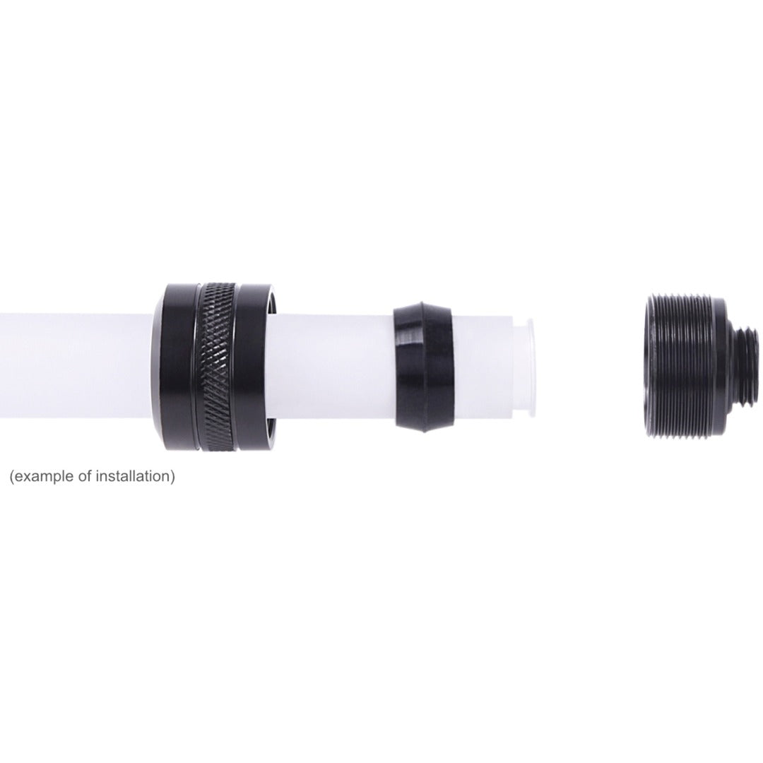 Alphacool eiszapfen pro raccordo per tubo rigido da 13 mm g1 4 - connessione nero profondo (nero (opaco))