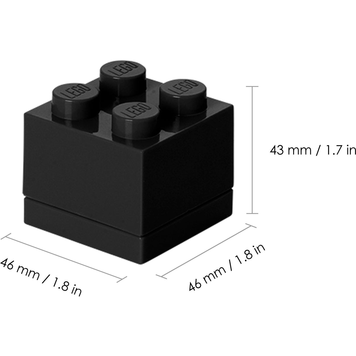 Room Copenhagen Lego Mini Box Lunch Box 4 (Nero)