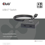 Club 3D USB-C bidirezionale video + dati + switch PD Switch USB (nero)