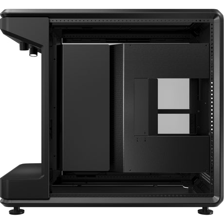 Cooler master masterframe 360 stage LCD midi tower custodia (nero | 2x USB-A | 1x USB-C | vetro temperato)