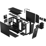 Design frattale meshify 2 alloggiamenti midi tower (nero | 2x USB-A | 1x USB-C)