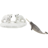 Schleich Wild Life - Personaggio giocattolo per feste con scivolo degli orsi polari