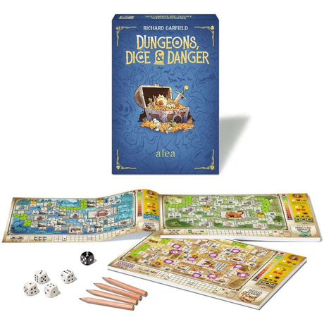 Ravensburger dungeon, dadi e gioco da tavolo pericolo (inglese, 1 - 4 giocatori, 30 - 45 minuti, da 12 anni)