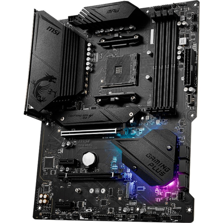 Scheda madre MSI MPG B550 Gaming Plus Socket AM4 (Nero, RAID, GB-LAN, Audio, ATX)