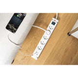 Multipresa Brennerstuhl Bremounta a 5 vie con 2 prese di ricarica USB C (bianco, 2x USB C)