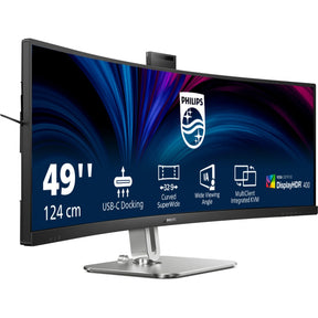 Monitor ultrawide curvo Philips 49b2u6900ch 48.8 (grigio scuro argento, 2x HDMI, porta display, 4x USB-A, 3x USB-C, RJ-45)