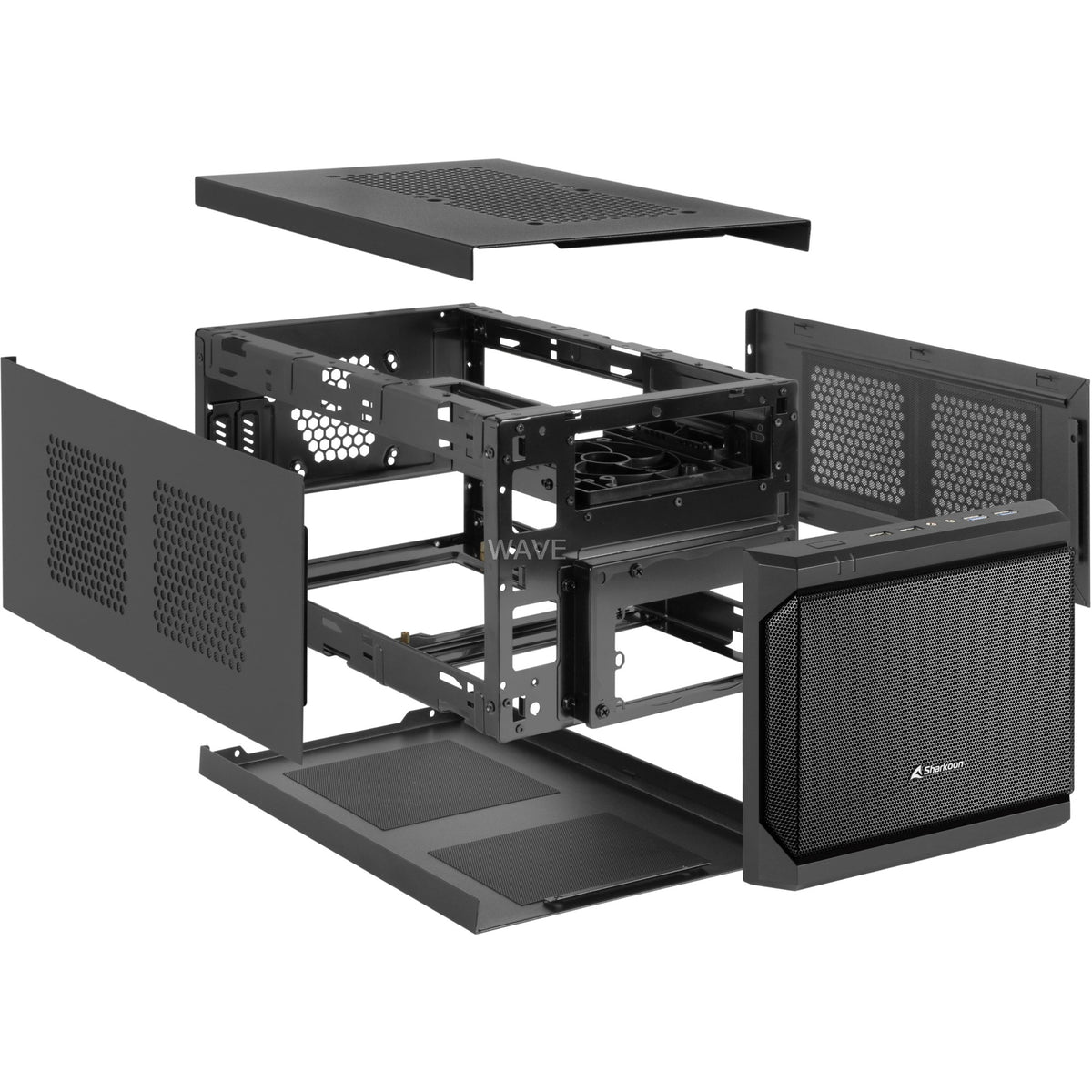 Custodia Sharkoon qb one mini tower (nera | 4x usb-a)