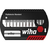Set di punte Wiha Flip Selector standard 25 mm (nero rosso, torx® 13 pezzi 1 4 c6.3 con clip per cintura)